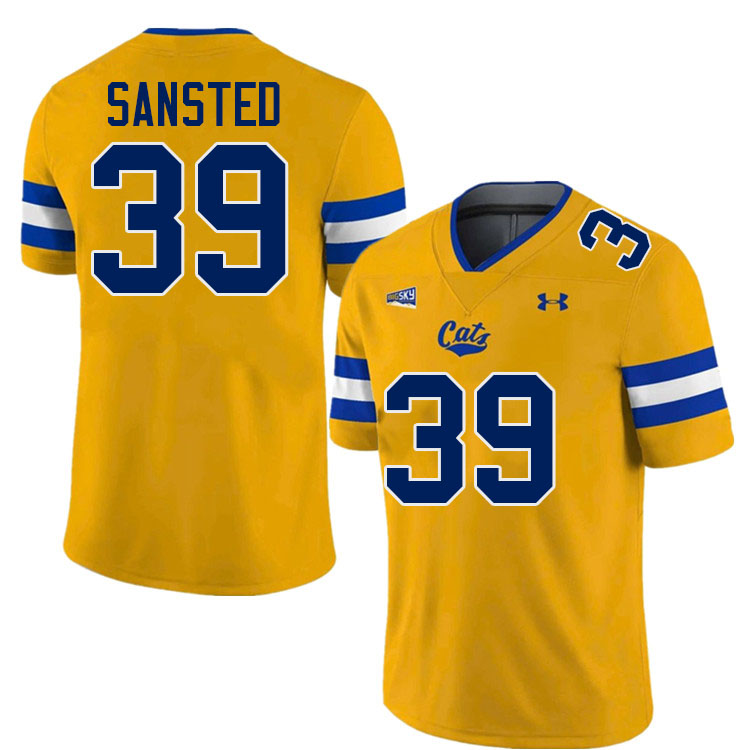 Montana State Bobcats #39 Myles Sansted College Football Jerseys,Uniforms Stitched-Gold